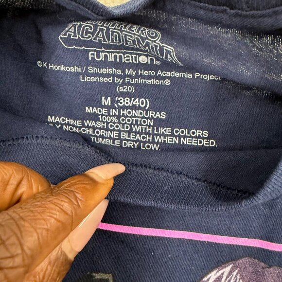 My Hero Academia Navy Graphic T-Shirt M 100% Cotton Anime Crewneck, M - Picture 4 of 4